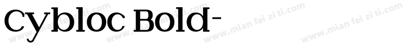 Cybloc Bold字体转换